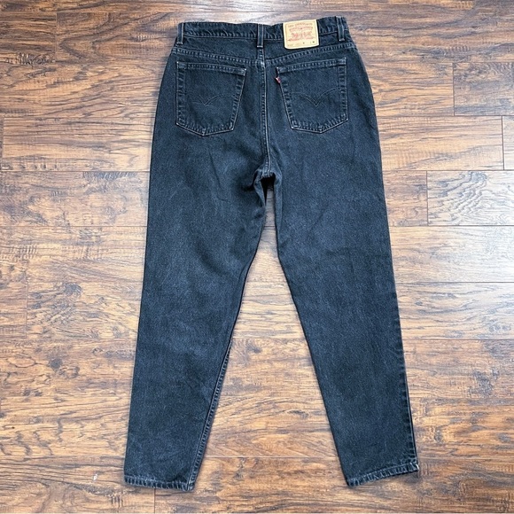 vintage • 90s Levi’s 512 jeans Slim Fit Tapered Leg black denim mom high rise - Picture 8 of 9